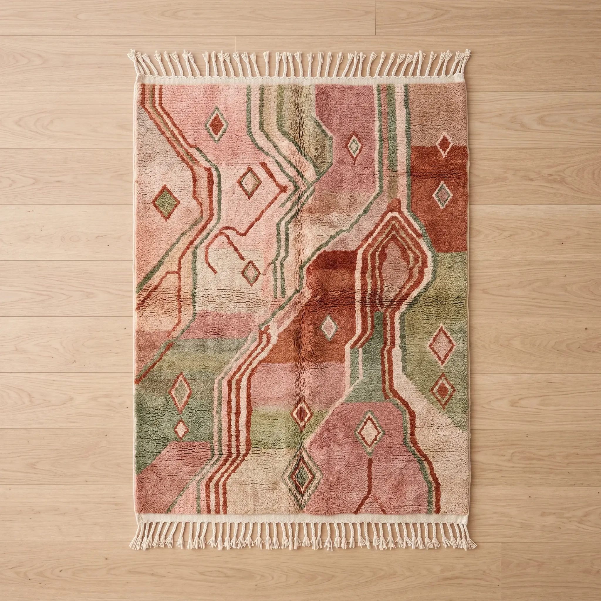 Blush & Sage Vintage Boujad Rug