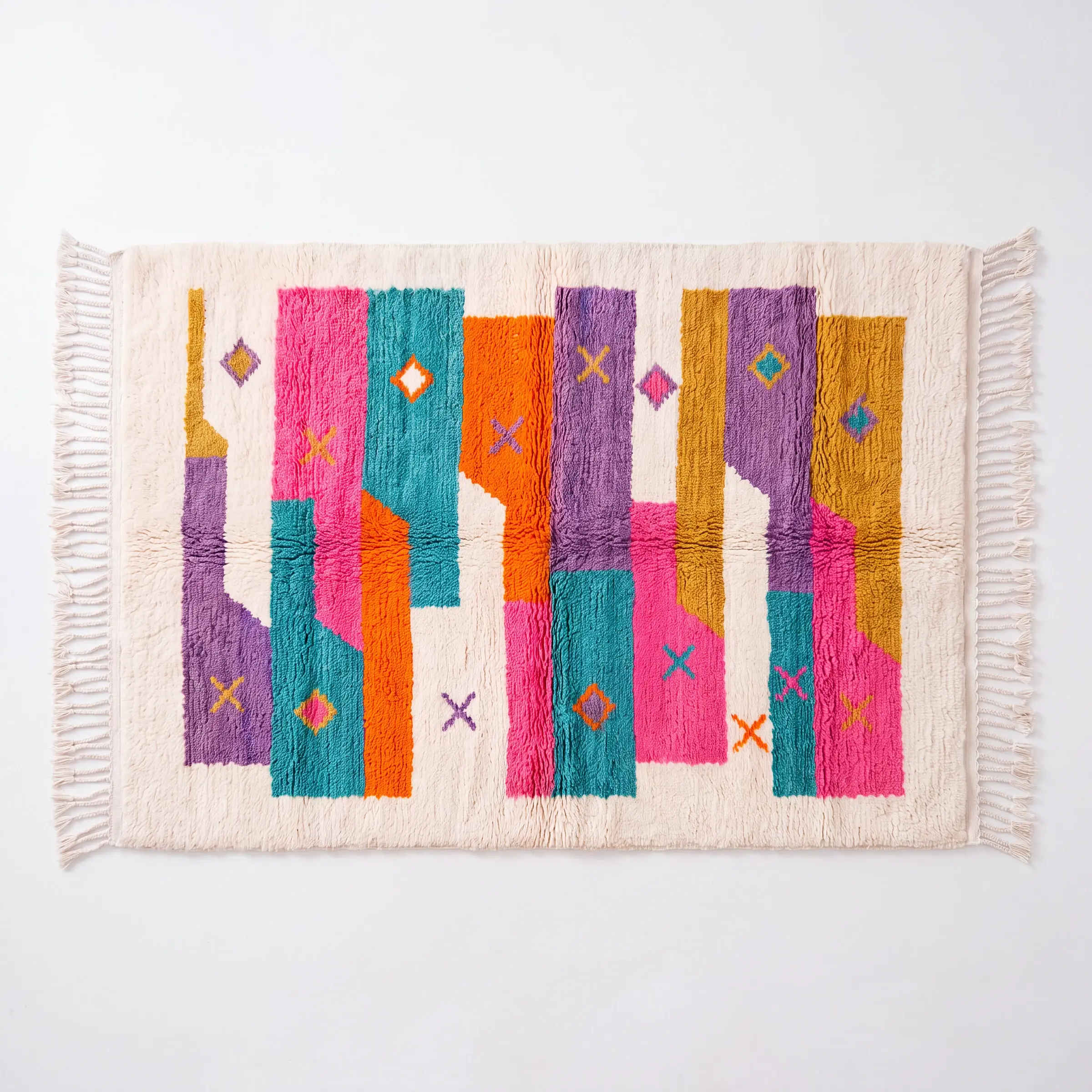 Multicolor Geometric Moroccan Rug