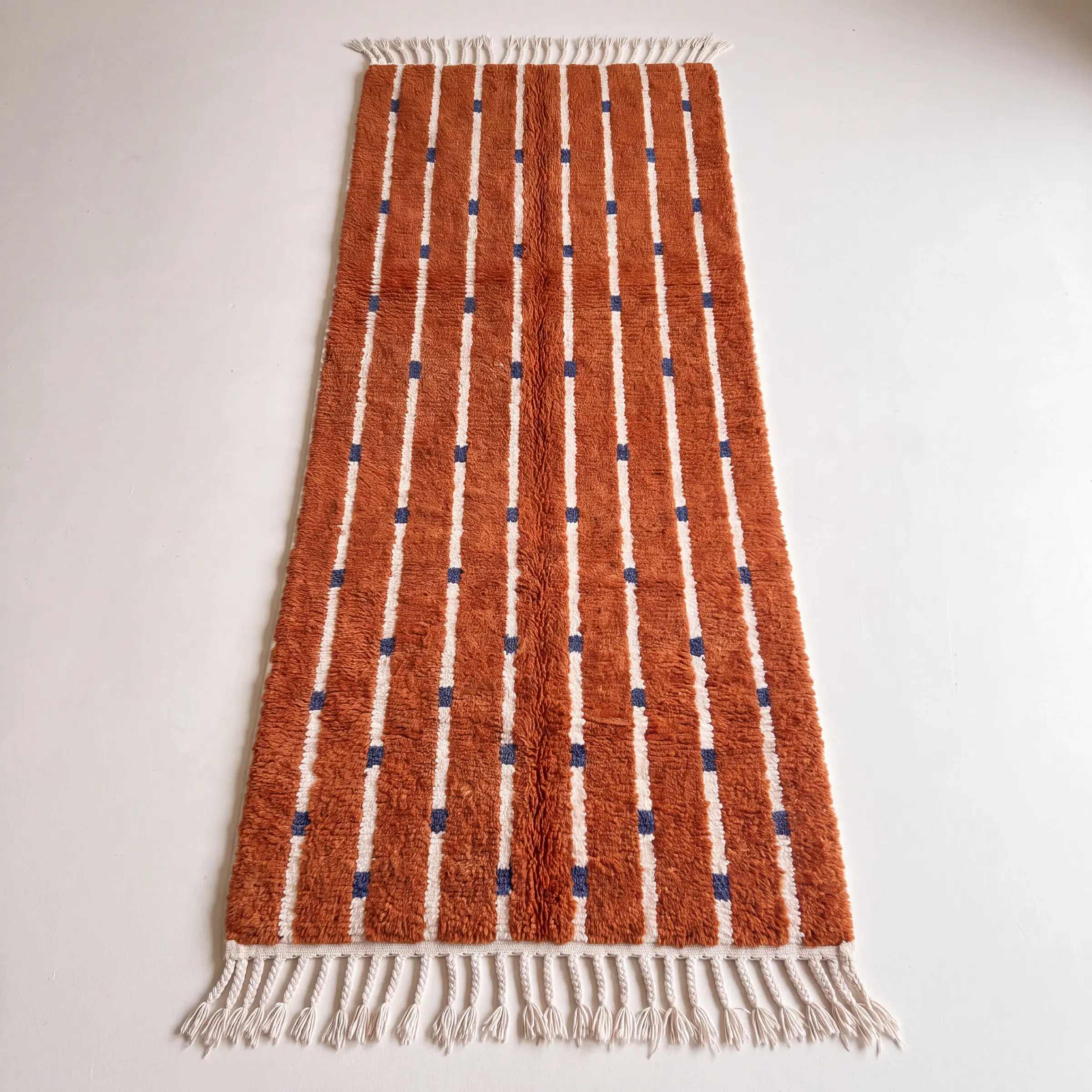 Terracotta Stripe Moroccan Rug
