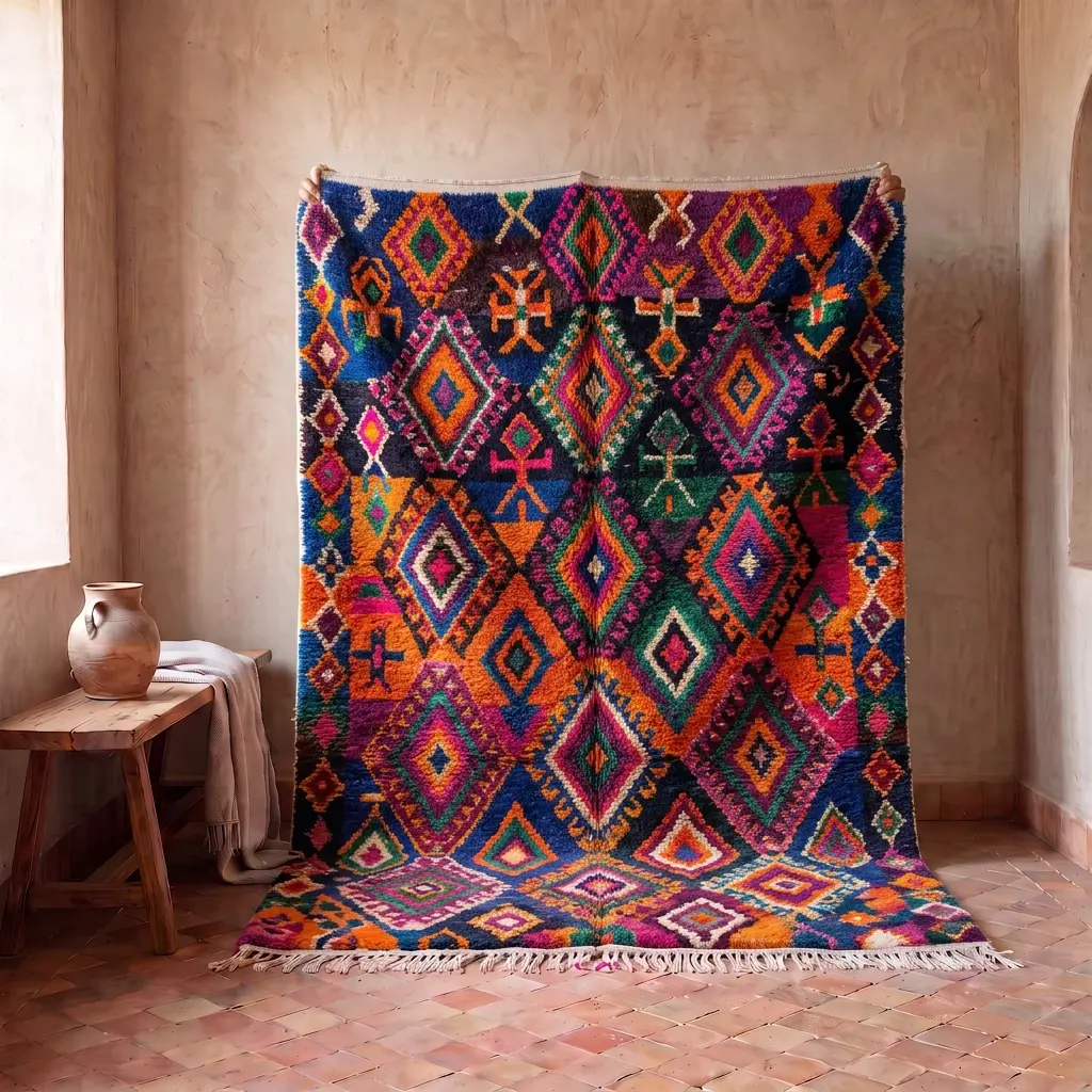 Multicolor Geometric Moroccan Rug