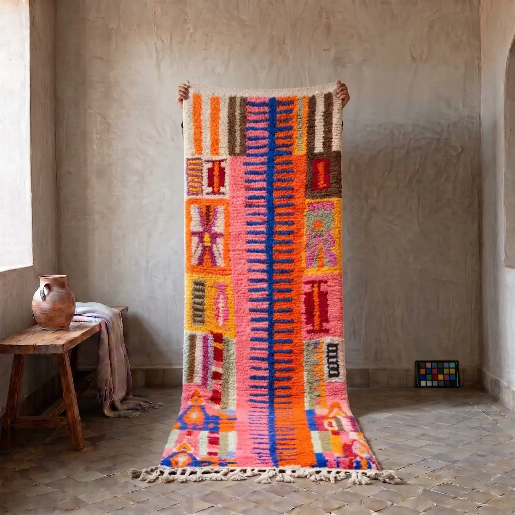 Colorful Berber Runner Rug