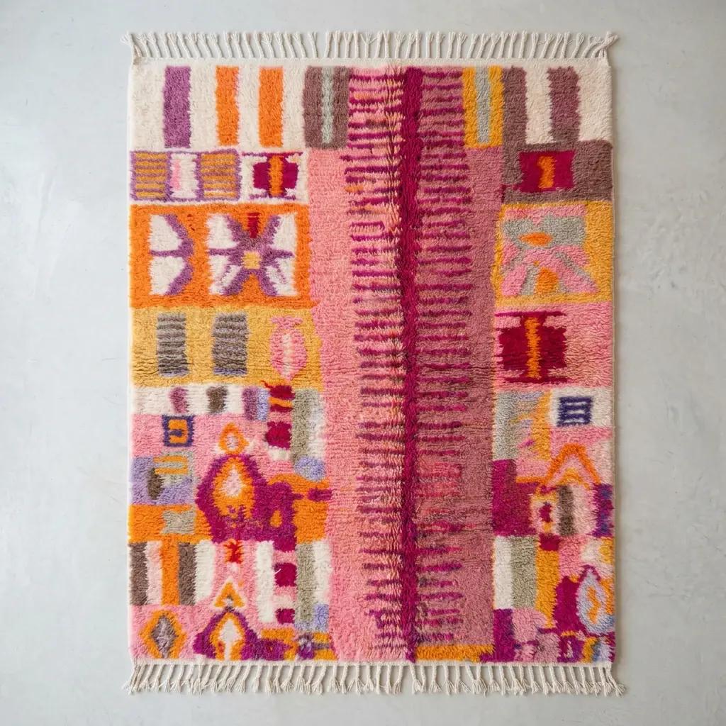 Multicolor Geometric Moroccan Rug