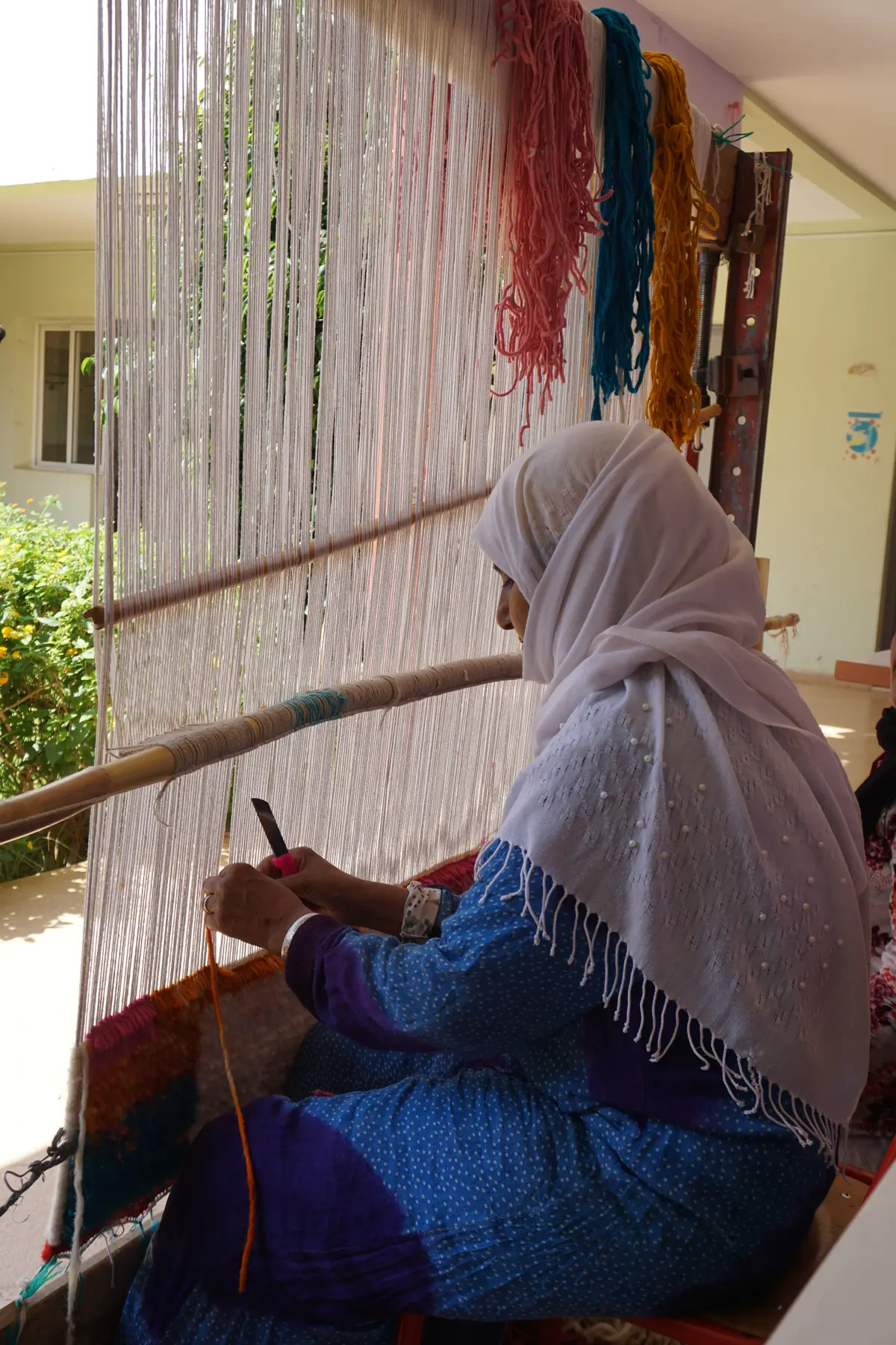 Women weavers at work