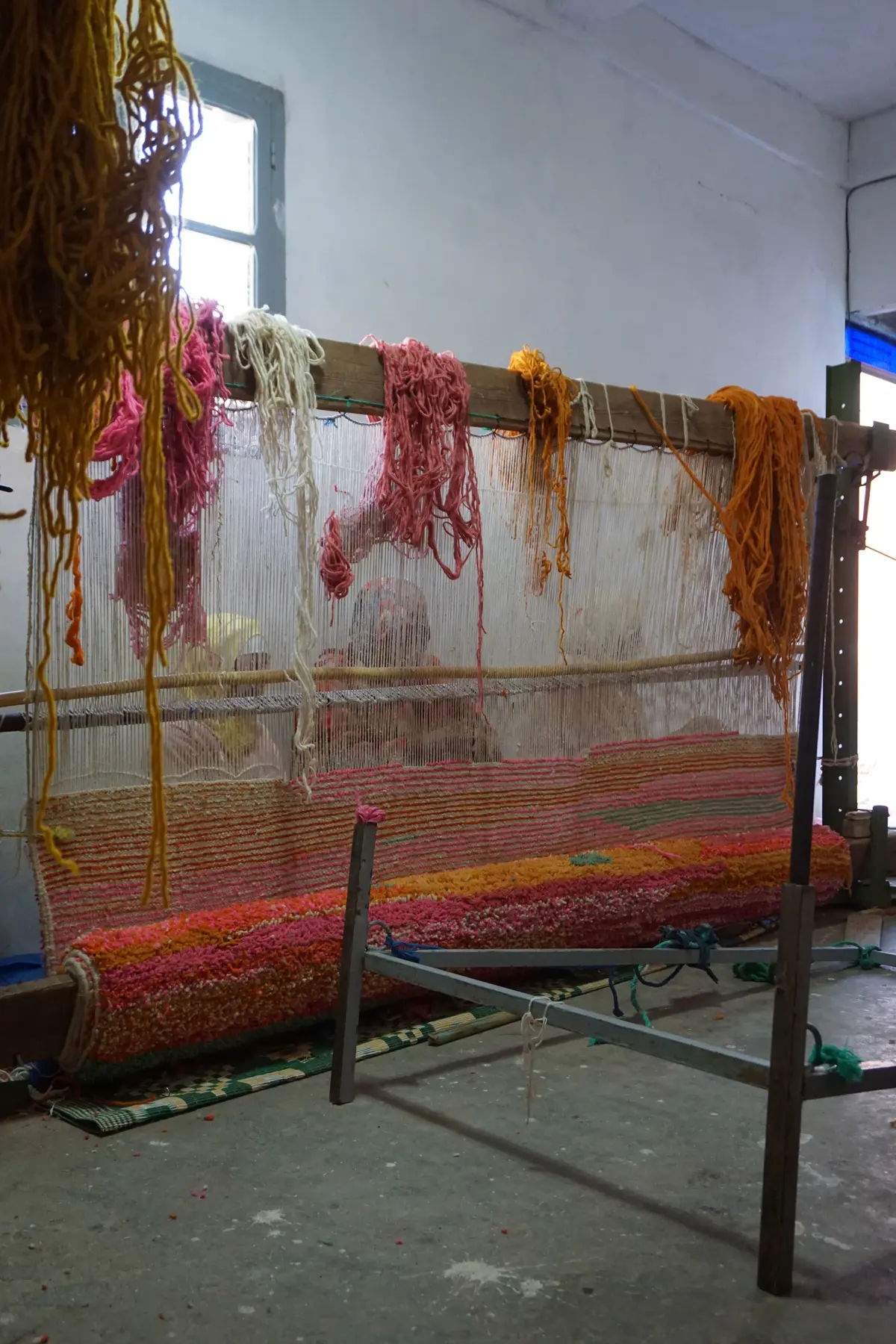 Rug weaving detail